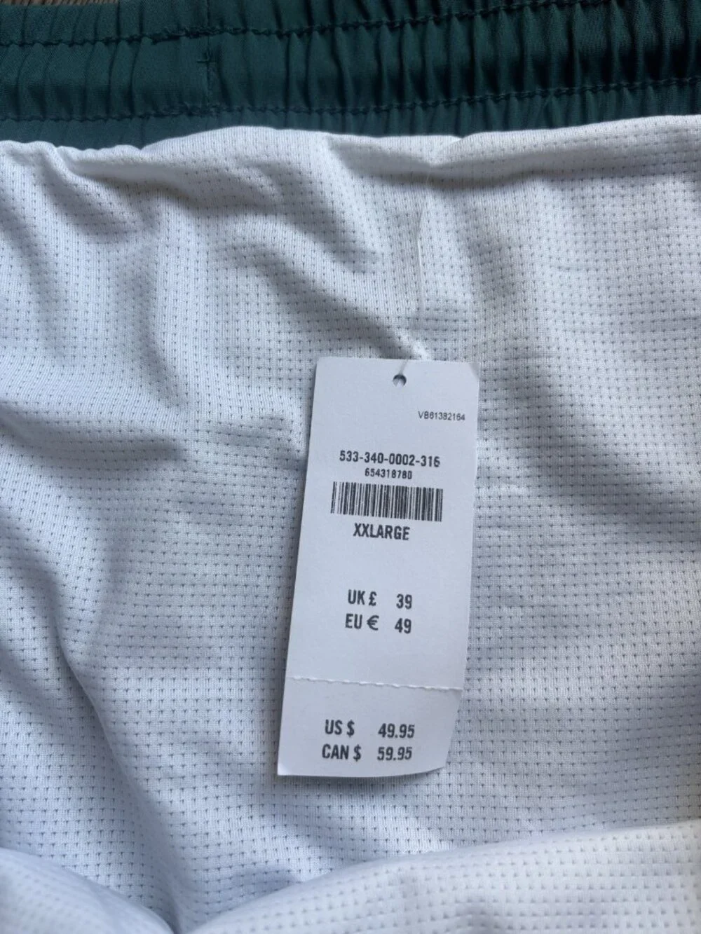 NWT Gilly Hicks Hollister Green Yellow Swim Trunks With Liner Sz XXL